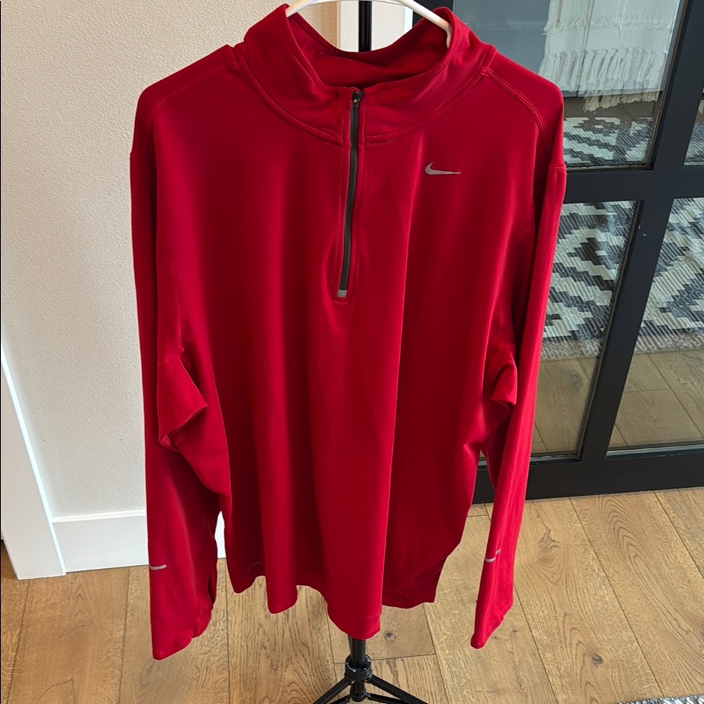 Nike Red 1/4-Zip Pullover